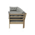 4-Piece Grey Outdoor Sofa Set, Wood Frame, Patio Furniture, 12cm