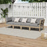 4-Piece Grey Outdoor Sofa Set, Wood Frame, Patio Furniture, 12cm