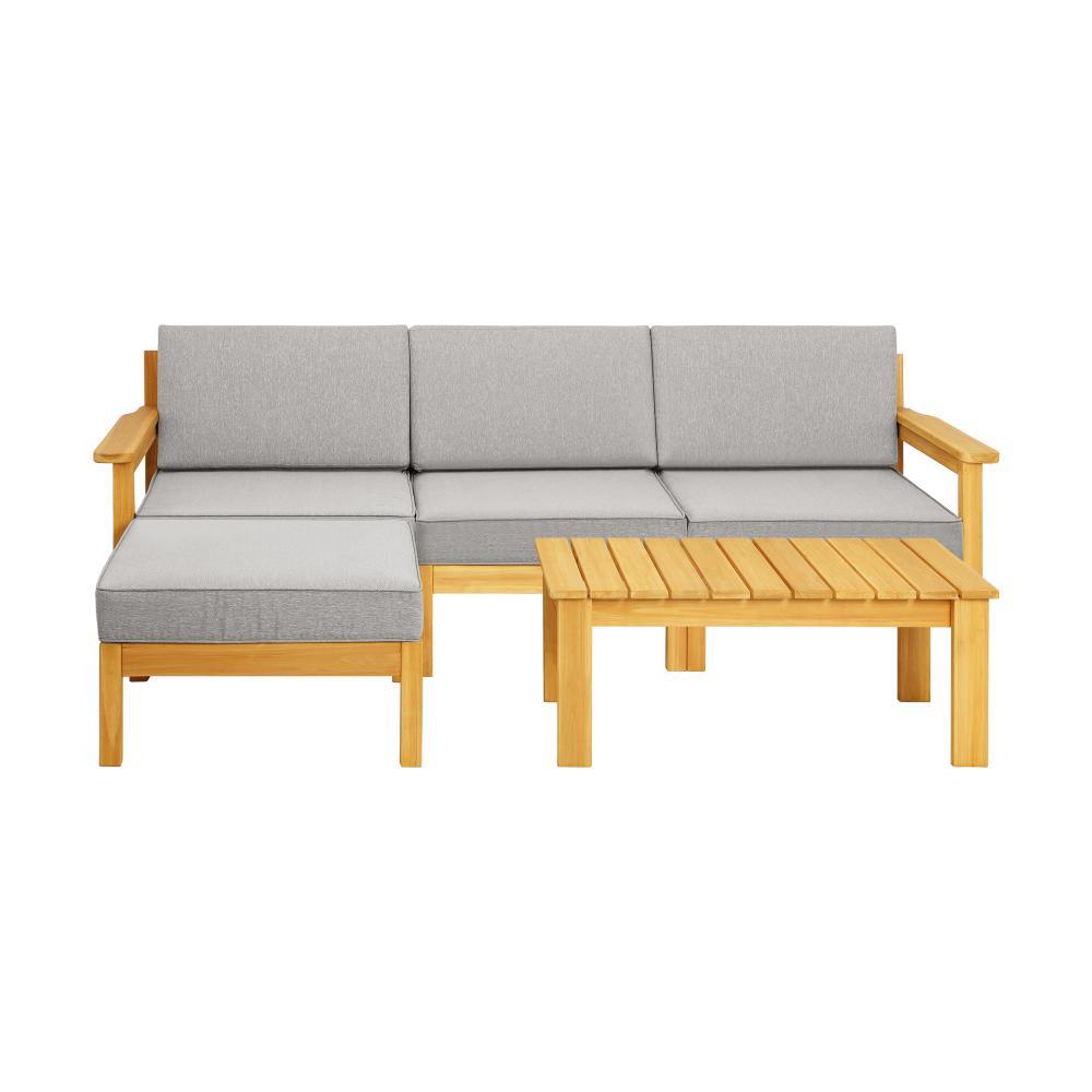 Outdoor Sofa Set Wooden Table Lounge 5Piece