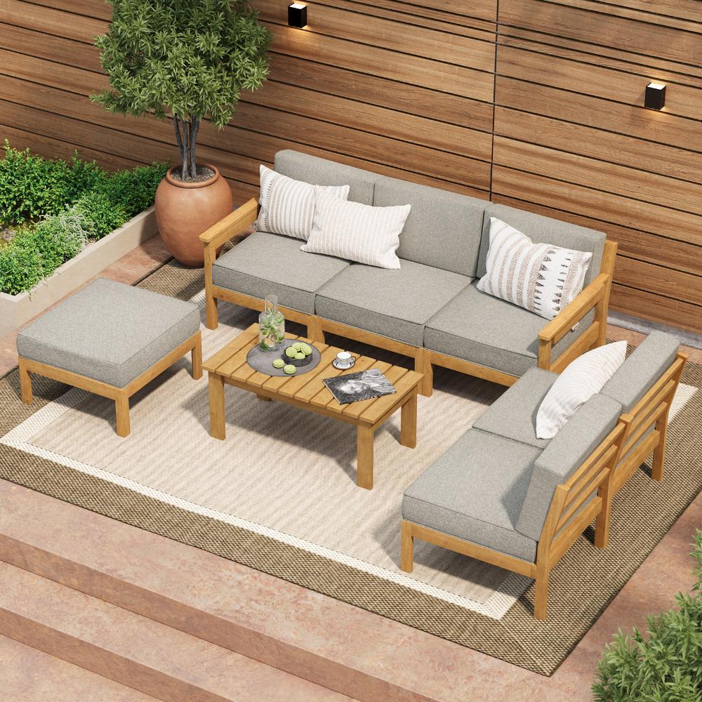 7PCS Outdoor Sofa Set Garden Lounge Setting