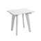 Livsip Outdoor Side Table HDPE Weatherproof Patio Coffee Table Wood Look White