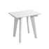 Livsip Outdoor Side Table HDPE Weatherproof Patio Coffee Table Wood Look White