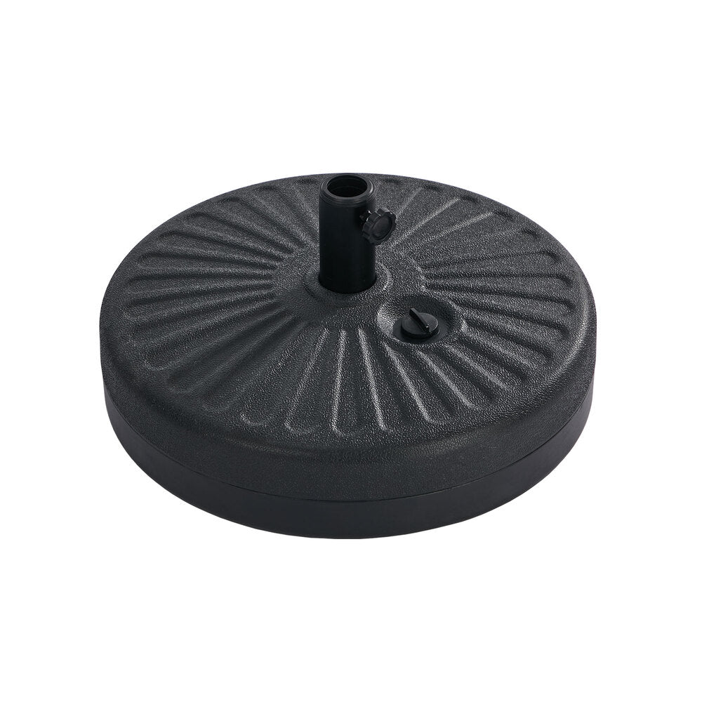 Livsip Outdoor Umbrella Base Water Pod 22KG Weight Capacity Black HDPE