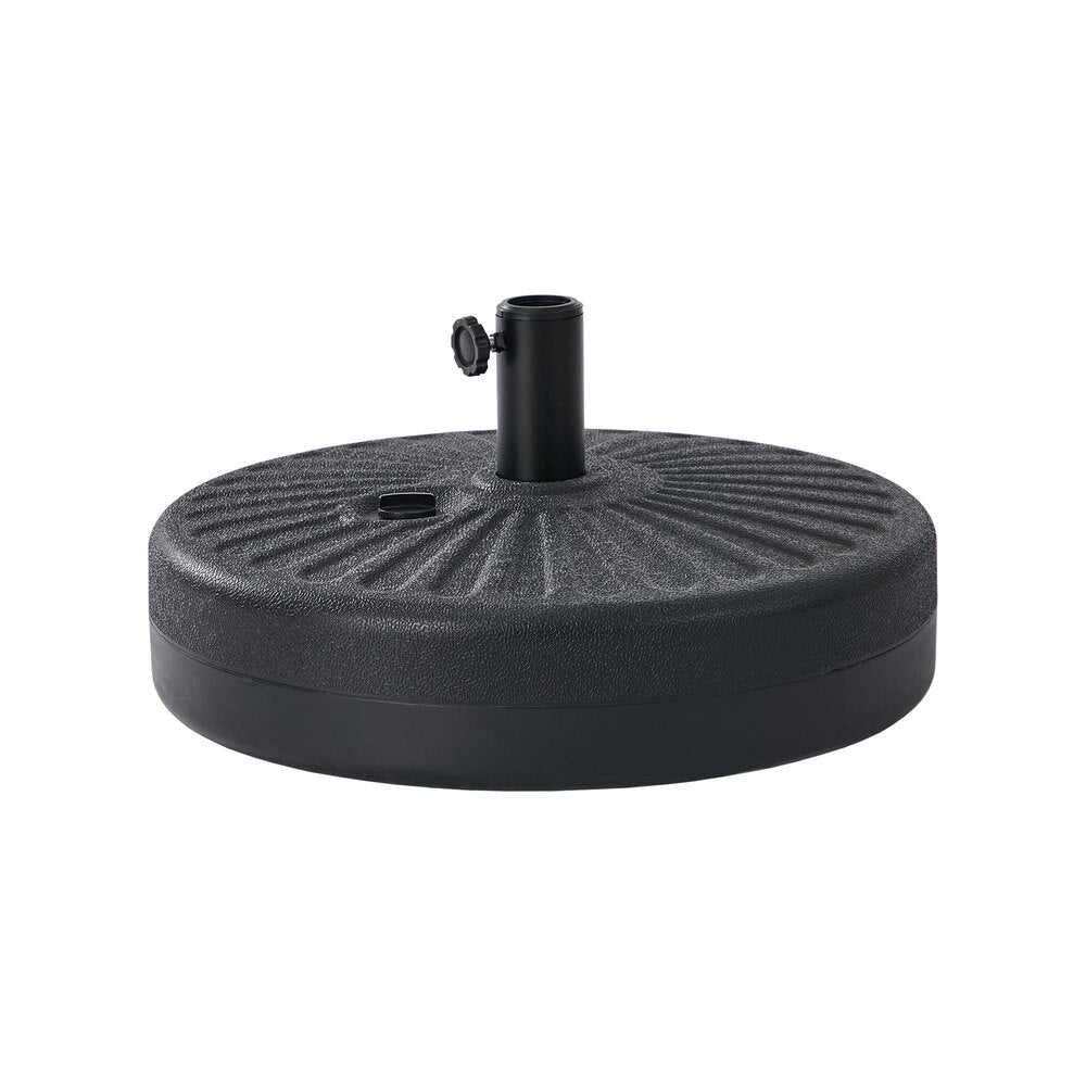 Livsip Outdoor Umbrella Base Water Pod 22KG Weight Capacity Black HDPE
