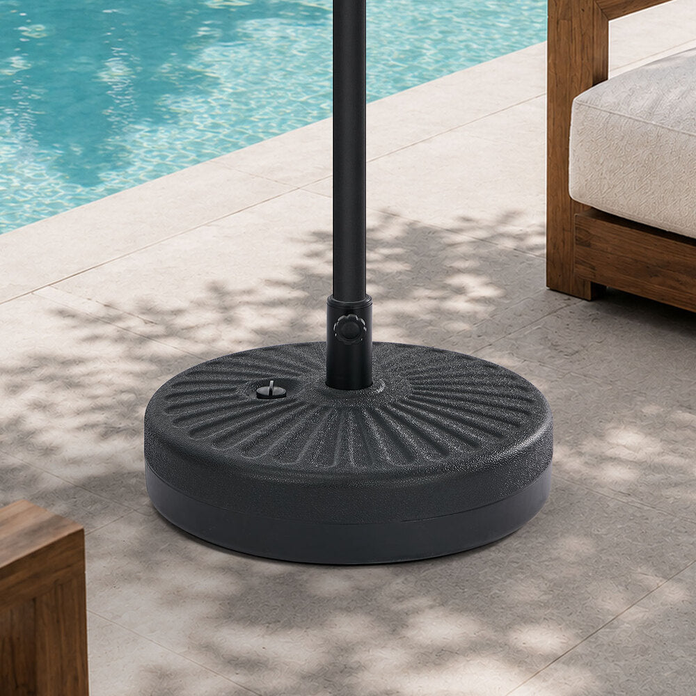 Livsip Outdoor Umbrella Base Water Pod 22KG Weight Capacity Black HDPE
