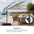 Livsip 3m Cantilever Umbrella, 360° Rotation, UPF50+ Protection, Beige