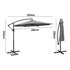 Livsip 3m Cantilever Umbrella, 360° Rotation, UPF50+ Sun Shade, Charcoal