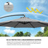 Livsip 3m Cantilever Umbrella, 360° Rotation, UPF50+ Sun Shade, Charcoal