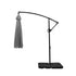 Livsip 3m Cantilever Umbrella, 360° Rotation, 60kg Base Included, Charcoal