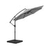Livsip 3m Cantilever Umbrella, 360° Rotation, 60kg Base Included, Charcoal
