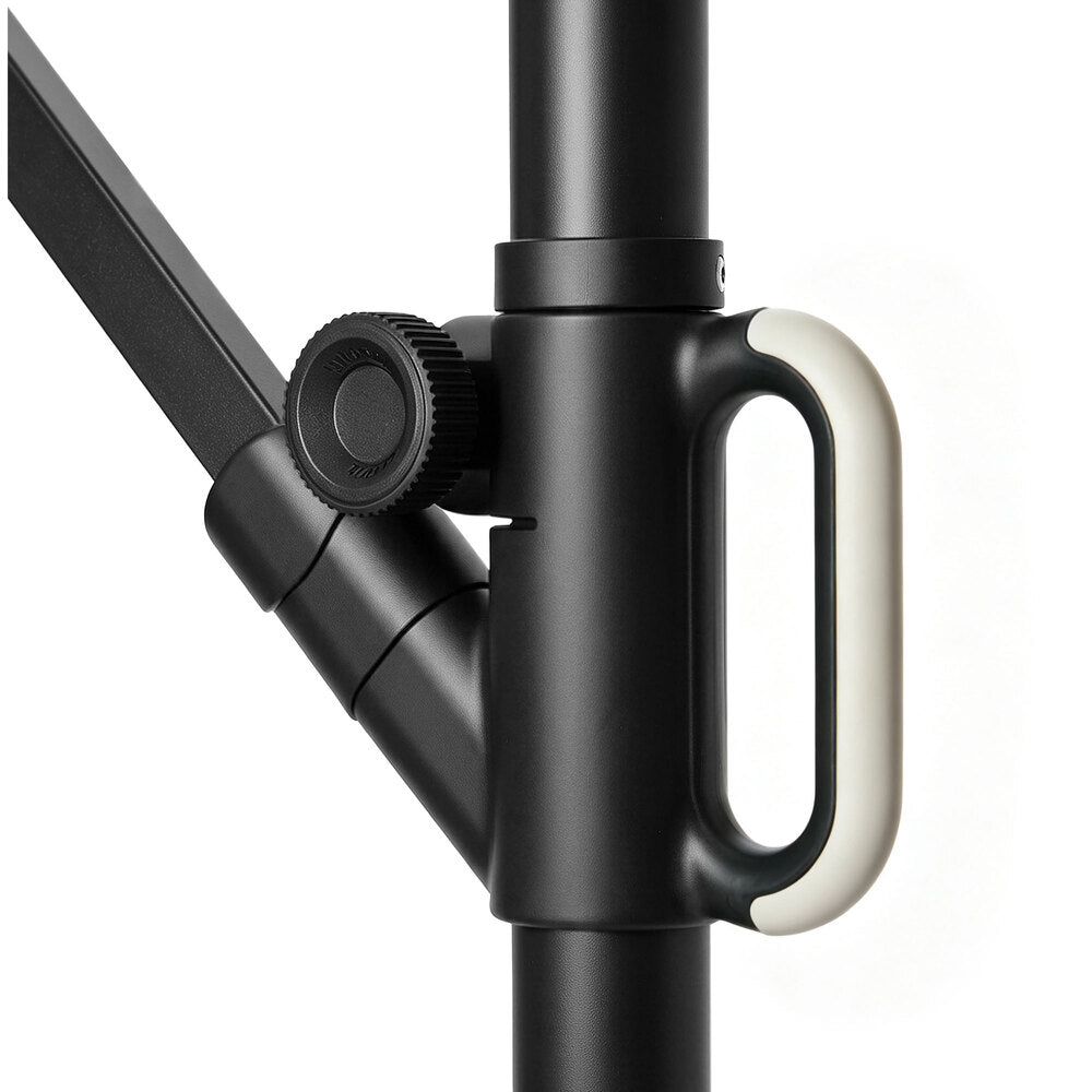 Livsip 3m Cantilever Umbrella, 360° Rotation, 60kg Base Included, Charcoal