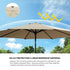 Livsip 3m Garden Shade Outdoor Umbrella with Tilt Adjustment, Beige Canopy