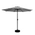 Livsip 3m Garden Shade Outdoor Umbrella with 40° Tilt & Base, Charcoal