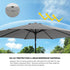 Livsip 3m Garden Shade Outdoor Umbrella with 40° Tilt & Base, Charcoal