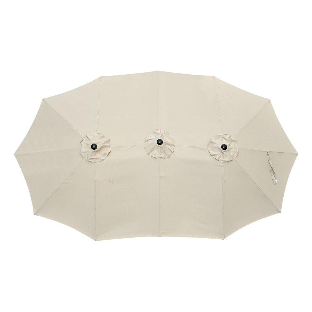 Livsip Outdoor Umbrella 4.52M Double-Sided Umbrellas Shade Beige
