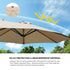 Livsip Outdoor Umbrella 4.52M Double-Sided Umbrellas Shade Beige
