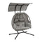 Livsip 2 Seater Hanging Swing Chair Patio Lounge with Adjustable Canopy Grey