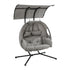 Livsip 2 Seater Hanging Swing Chair Patio Lounge with Adjustable Canopy Grey