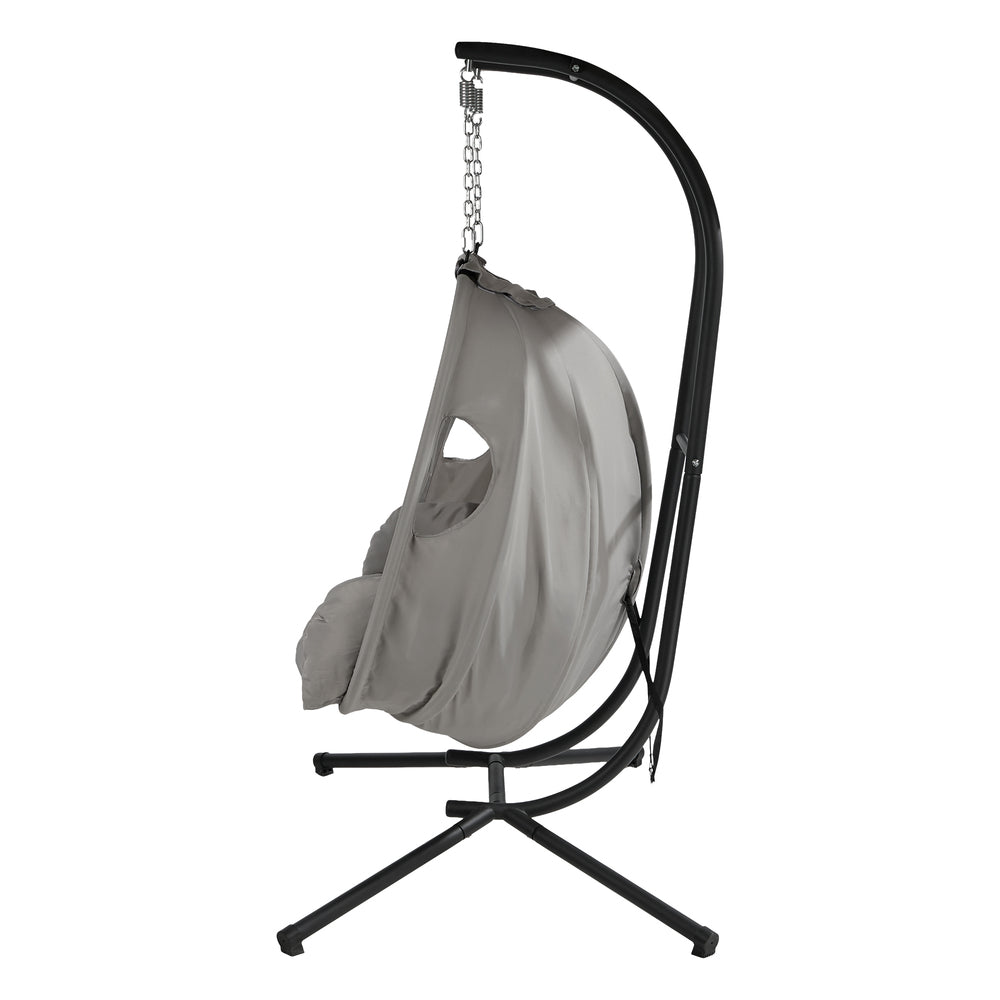 Livsip 2 Seater Hanging Swing Chair Patio Lounge with Adjustable Canopy Grey