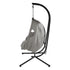 Livsip 2 Seater Hanging Swing Chair Patio Lounge with Adjustable Canopy Grey
