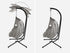 Livsip 2 Seater Hanging Swing Chair Patio Lounge with Adjustable Canopy Grey
