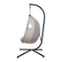 Livsip Outdoor Egg Hanging Chair Swing Seat with Stand Cushions Grey