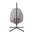 Livsip Outdoor Egg Hanging Chair Swing Seat with Stand Cushions Grey