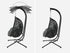 Swing Chair 2 Seater Hanging Egg Chair with Adjustable Canopy Black