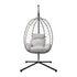 Livsip Outdoor Rattan Hanging Chair Porch Swing Chair Egg Seat Grey