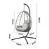 Livsip Outdoor Rattan Hanging Chair Porch Swing Chair Egg Seat Grey