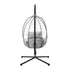 Livsip Outdoor Rattan Hanging Chair Porch Swing Chair Egg Seat Grey