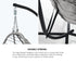 Livsip Outdoor Rattan Hanging Chair Porch Swing Chair Egg Seat Grey