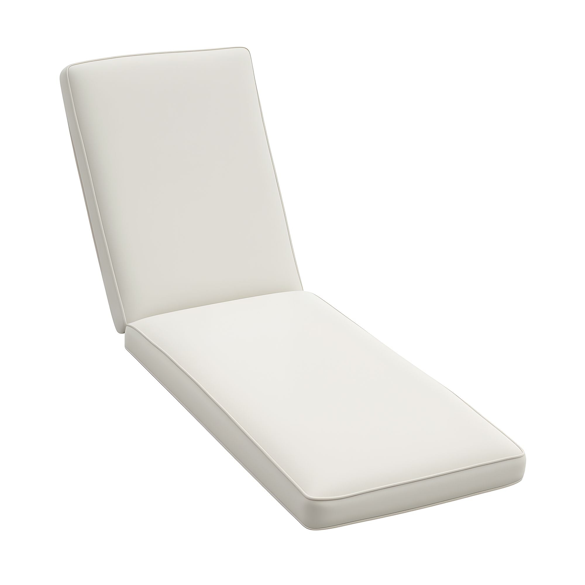 Outdoor Chaise Lounge Cushion Lounge Chair Pad Sunbed Mattress Beige