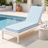 Gardeon Outdoor Sun Lounger Cushion 183cm, 8cm Thick Chaise Lounge Pad, Blue