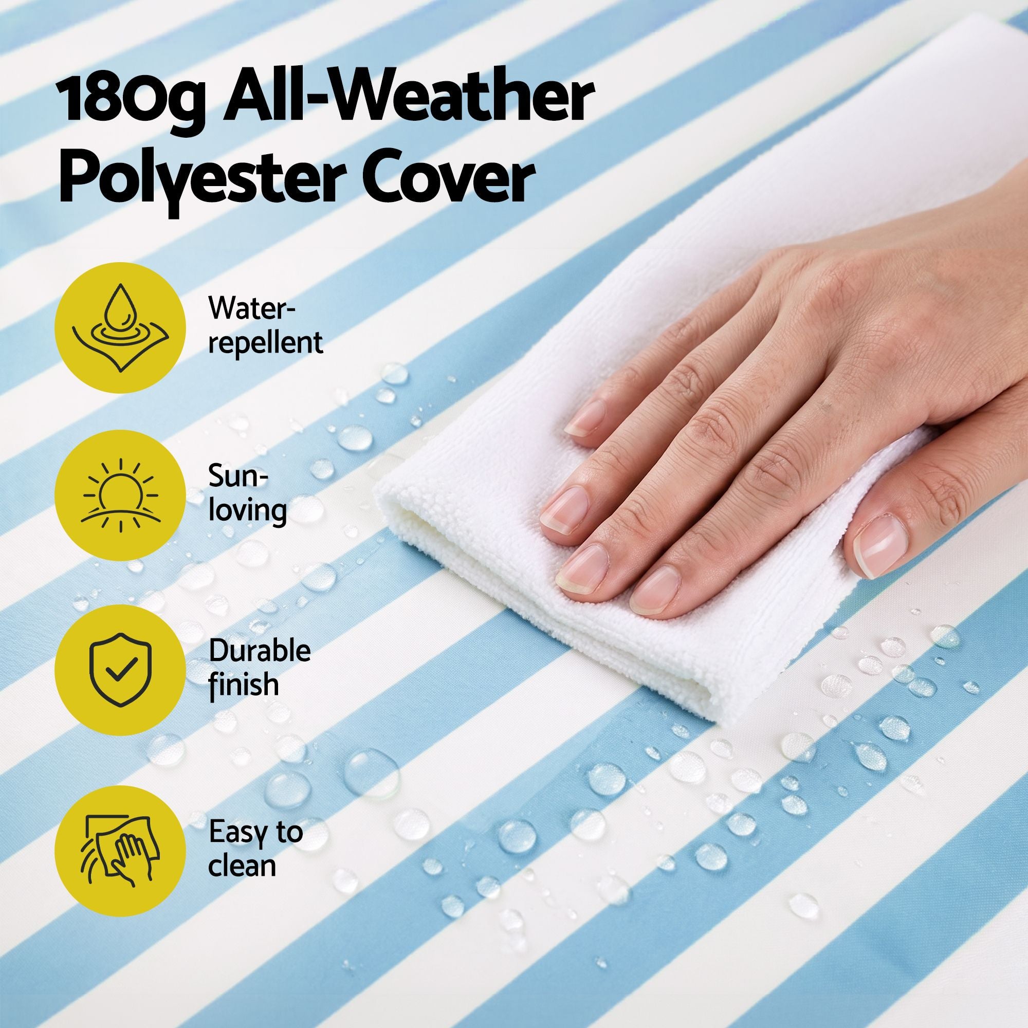 Outdoor Chaise Lounge Cushion Lounge Chair Pad Sunbed Mattress Blue