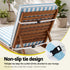 Gardeon Outdoor Sun Lounger Cushion 183cm, 8cm Thick Chaise Lounge Pad, Blue