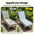 Gardeon Outdoor Sun Lounger Cushion 183cm, 8cm Thick Chaise Lounge Pad, Blue