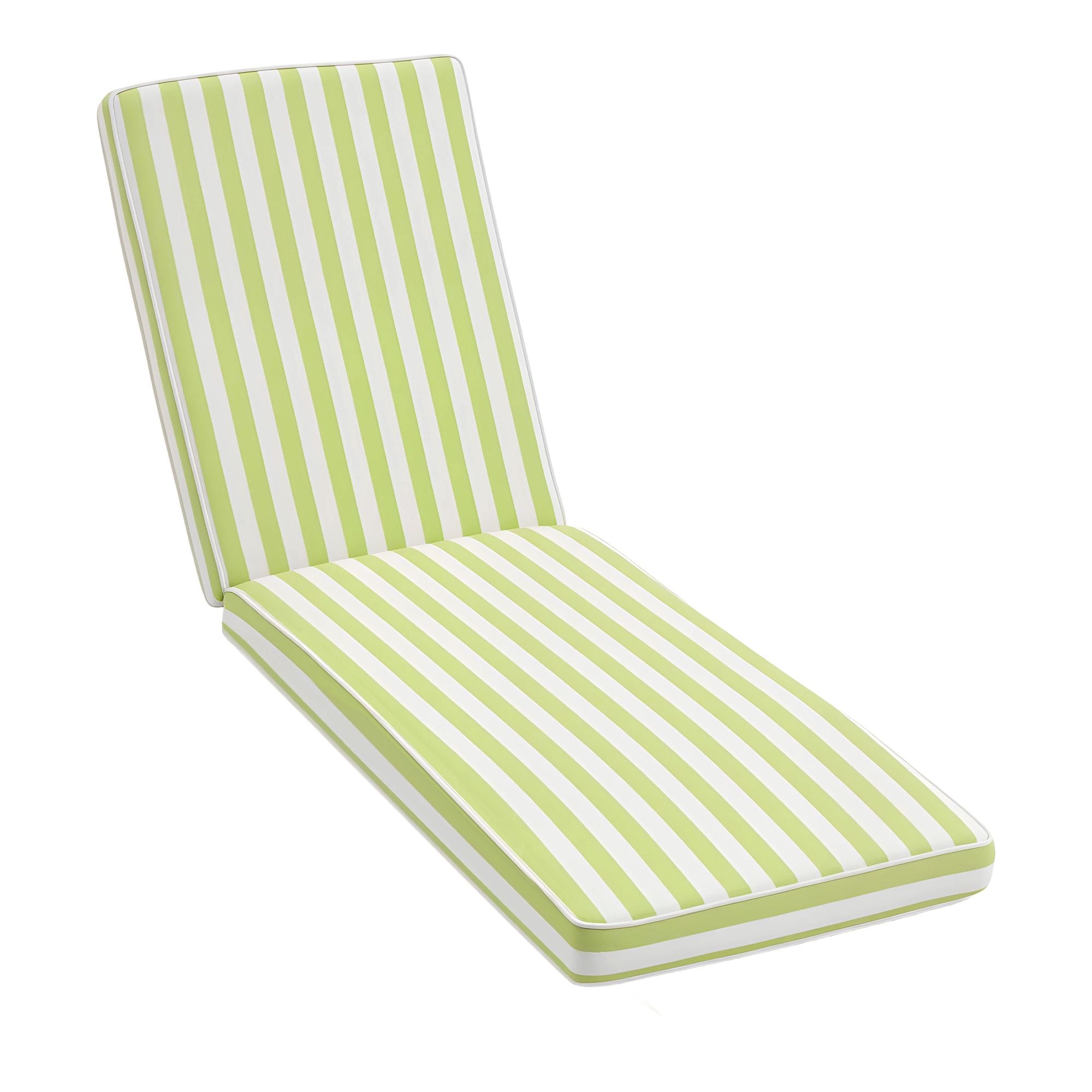 Outdoor Chaise Lounge Cushion Lounge Chair Pad Sunbed Mattress Green