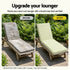 Gardeon Outdoor Sun Lounger Cushion 183cm, 8cm Thick Chaise Lounge Pad, Green