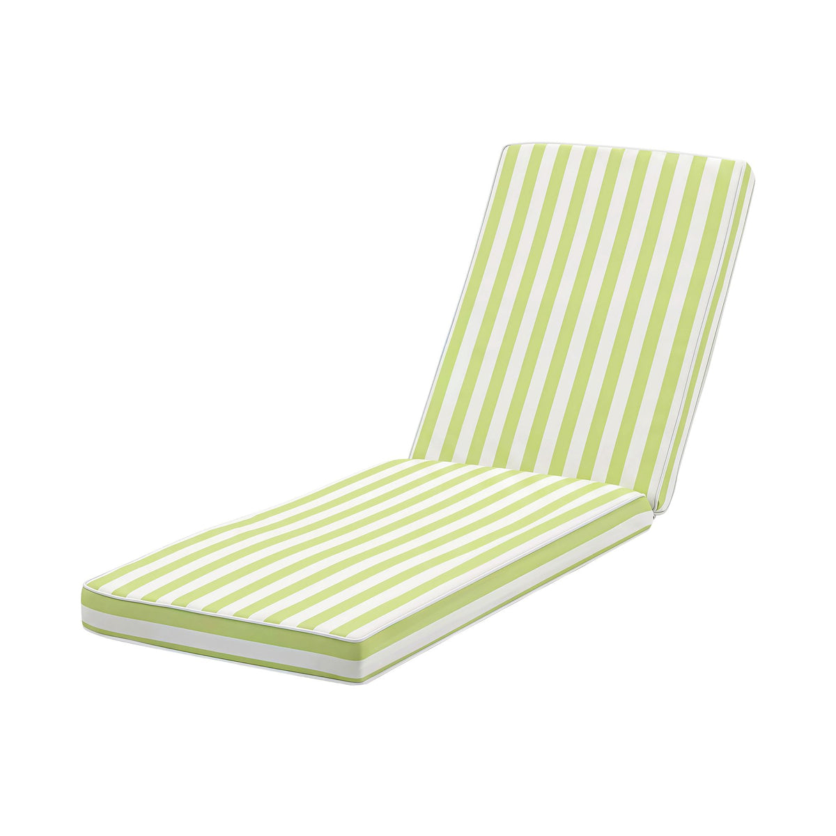 Gardeon Outdoor Sun Lounger Cushion 183cm, 8cm Thick Chaise Lounge Pad, Green