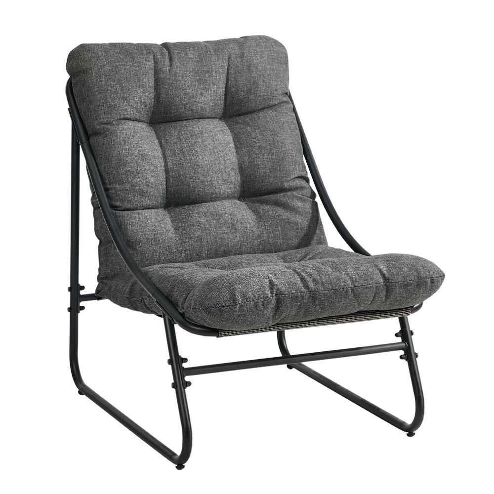 Livsip 3 Piece Outdoor Patio Set 2 Chairs Coffee Table Lounge Setting Grey