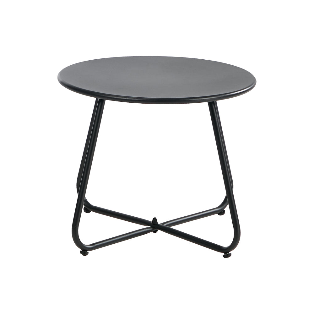 Livsip 3 Piece Outdoor Patio Set 2 Chairs Coffee Table Lounge Setting Grey