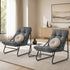 Livsip 3 Piece Outdoor Patio Set 2 Chairs Coffee Table Lounge Setting Grey