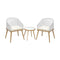 3PCS Outdoor Set Table&Chairs with Rope Beige