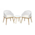 3PCS Outdoor Set Table&Chairs with Rope Beige