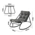 Livsip 3 Piece Outdoor Rocking Chair Set 2 Chairs Coffee Table Patio Grey