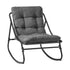 Livsip 3 Piece Outdoor Rocking Chair Set 2 Chairs Coffee Table Patio Grey