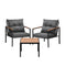 3PCS Outdoor Set Armchairs&Table with Cushions