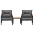 3PCS Outdoor Set Armchairs&Table with Cushions