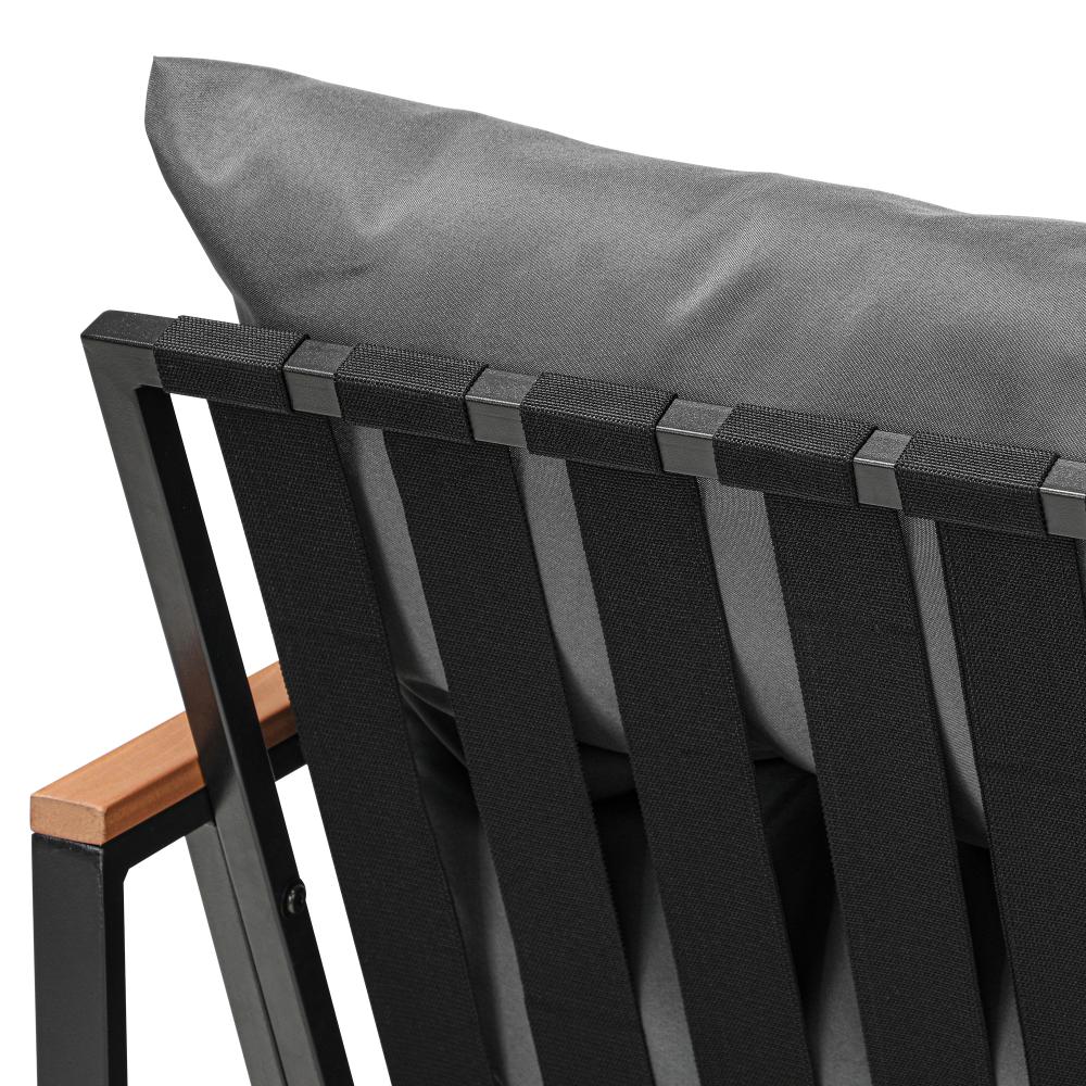 3PCS Outdoor Set Armchairs&Table with Cushions